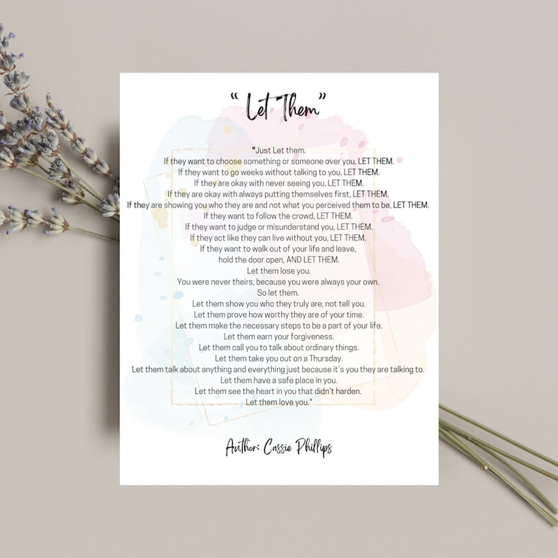 Let Them by Cassie Phillips - Etsy