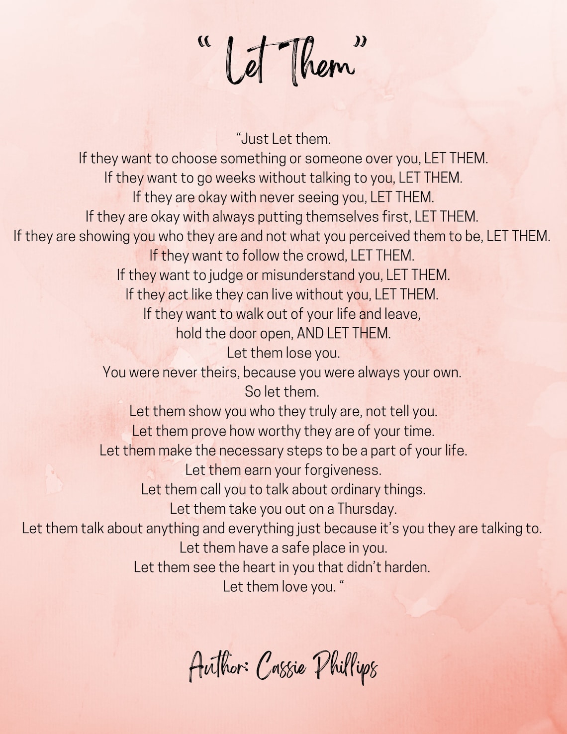 Let Them Poem 8.5x11 DIGITAL Print - Etsy
