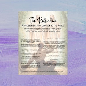 The Restoration Proclamation 8.5x11 *DIGITAL*
