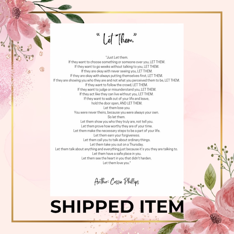 Let Them by Cassie Phillips - Etsy