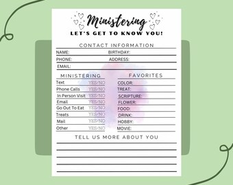 Relief Society Ministering Card *DIGITAL*