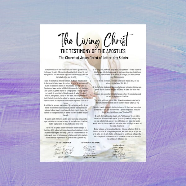 The Living Christ Testimony Proclamation 8.5x11 *DIGITAL*