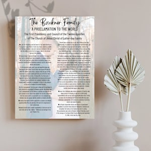 Personalized LDS The Family Proclamation DIGITAL 3 sizes