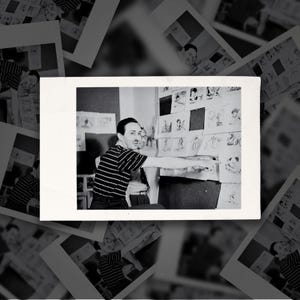 Walt Disney Story Board Polaroid Sticker, Disney Stickers, Waterproof Disney Stickers, Stickers for Disney Adults, Walt Stickers