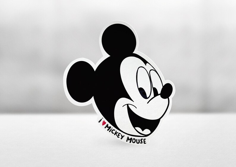 I Love Mickey Mouse Mickey Sticker MM Stickers Gifts for Etsy