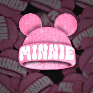 Minnie Beanie Sticker, Disney Stickers, Waterproof Disney Stickers, Minnie Mouse, Stickers for Disney Adults, Beanie Stickers, Minnie Ears