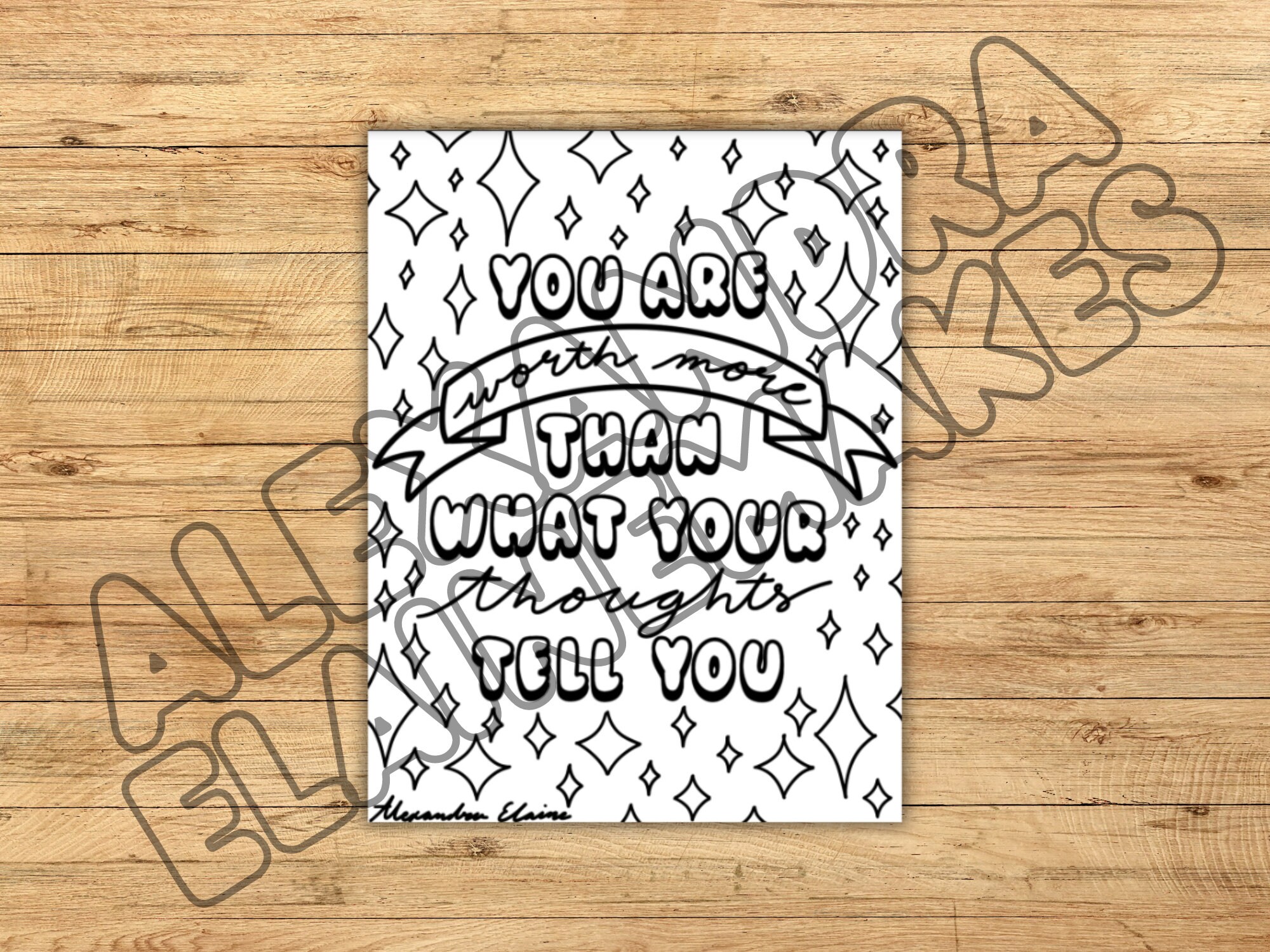 Printable Mental Health Coloring Page - Etsy