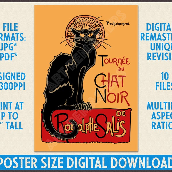 Classic Tournée du Chat Noir ***Digital Download*** Poster Sized