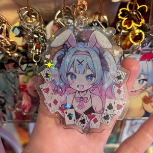 Hatsune Miku Keychain Rabbit Hole Theme