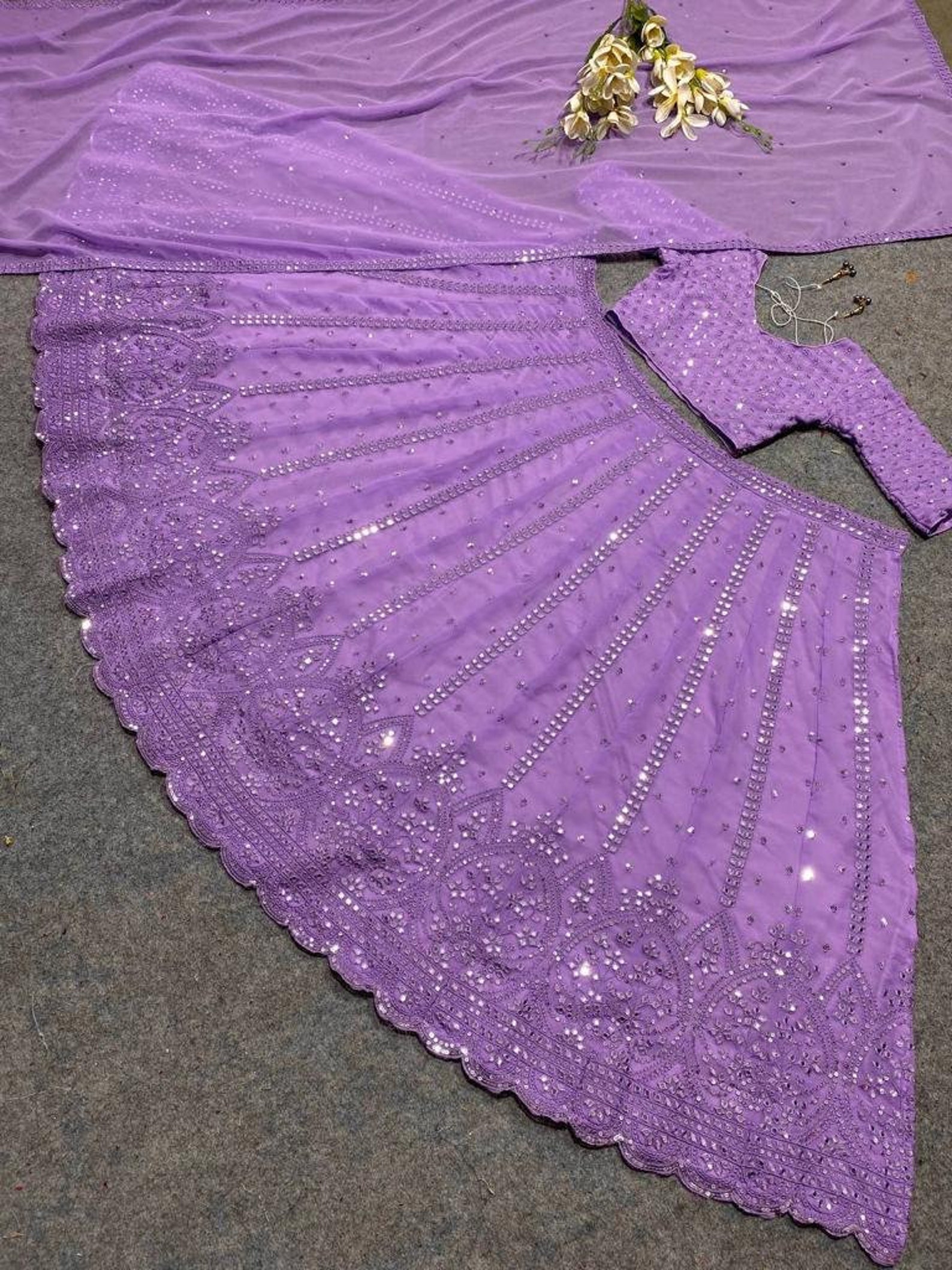 Light Purple Party Wear Lehenga Choli