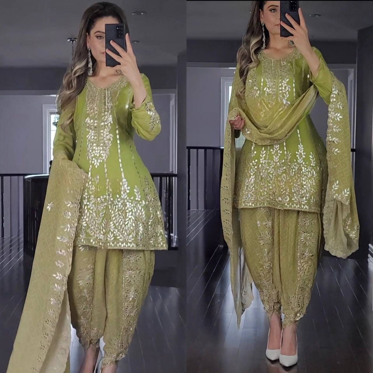 37 Green mehdi dress ideas | mehendi dress, designer dresses, bridal mehndi  dresses