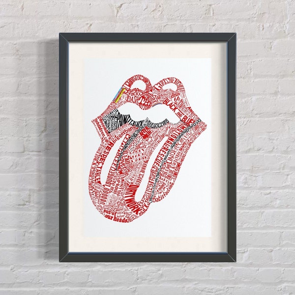 Rolling Stones Lips Print ( Frame NOT included )