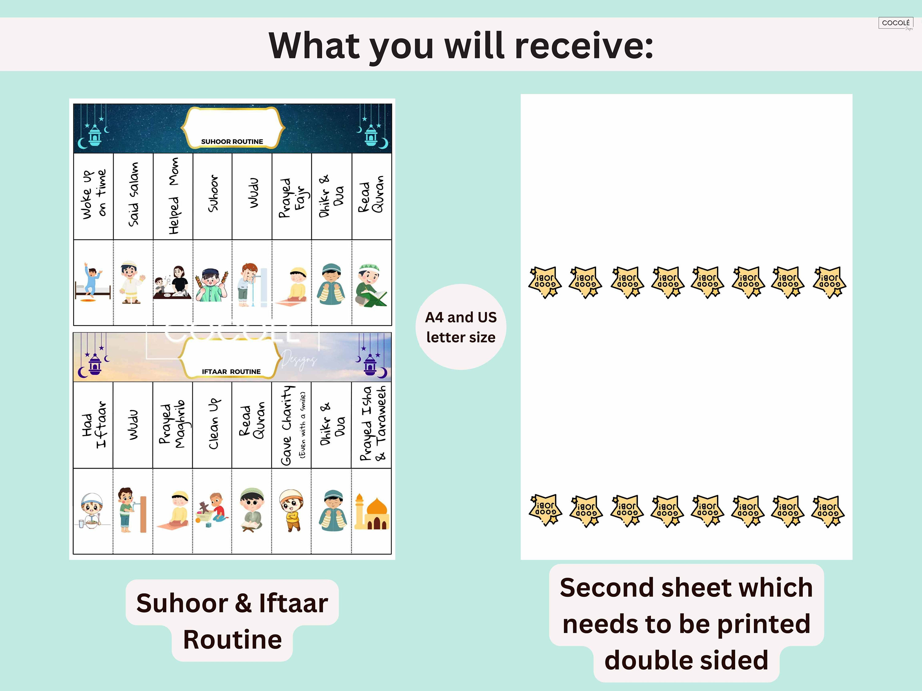 Ramadan Routine Chart for Boys Suhoor and Iftaar Routine Ramadan ...