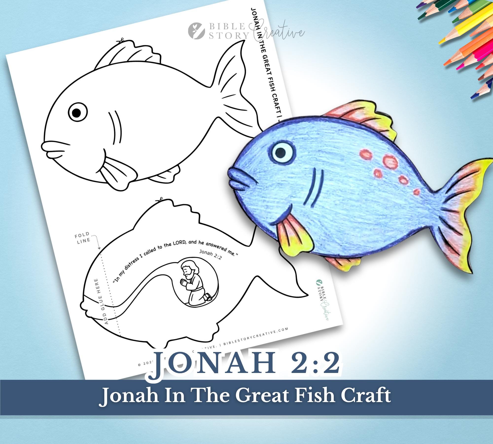Jonah and the Whale Craft for Kids Bible Story Printable Sunday…