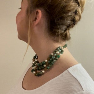 Antique Faux Pearl Beaded Necklace