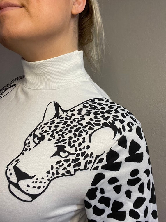 Cheetah Mock Turtleneck Sweatshirt - image 3