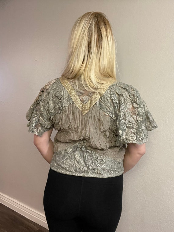 Gold Toned Vintage Blouse - image 5