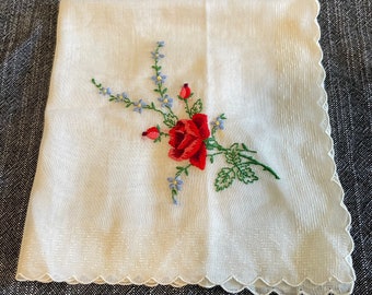 Vintage Embroidered Handkerchiefs - Etsy