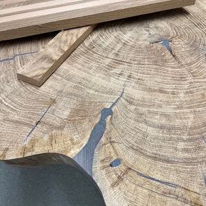 ON ORDER Tree Disc Oak Coffee Table Epoxy Epoxy