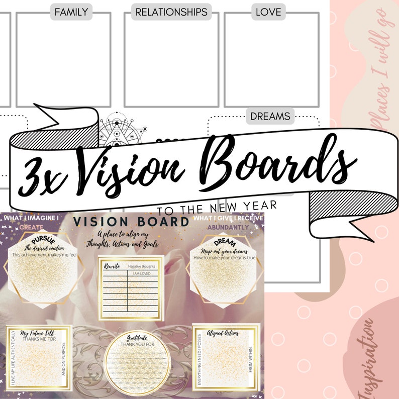 Vision Board 2023 Vision Board Printable Vision Board Kit - Etsy