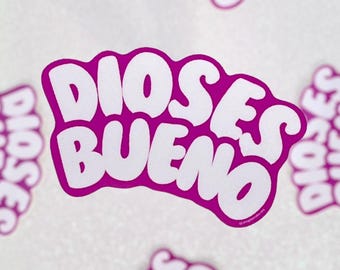 Dios es Bueno Vinyl Sticker: Spanish Christian Decal