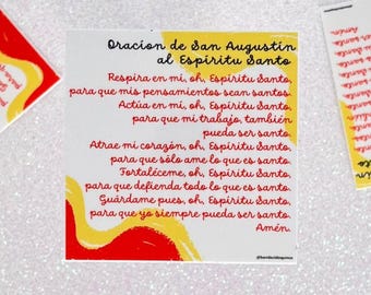 Espíritu Santo Prayer Vinyl Sticker - San Agustín Catholic Decal