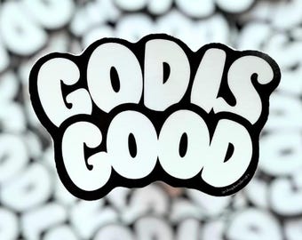 God is Good Vinyl Sticker: Catholic Christian Decal