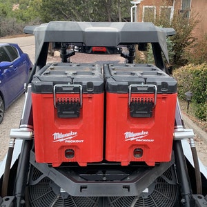 Milwaukee PackOut mount for Polaris RS1 bed.