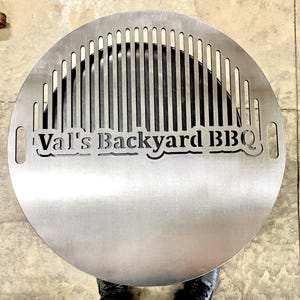 Customizable Griddle/Grate 18” - 30&quot; Grill or Smoker Round Rack 3/16&quot; Carbon Steel