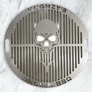 Personalized Round Grill Grate , 18 - 30” Carbon Steel