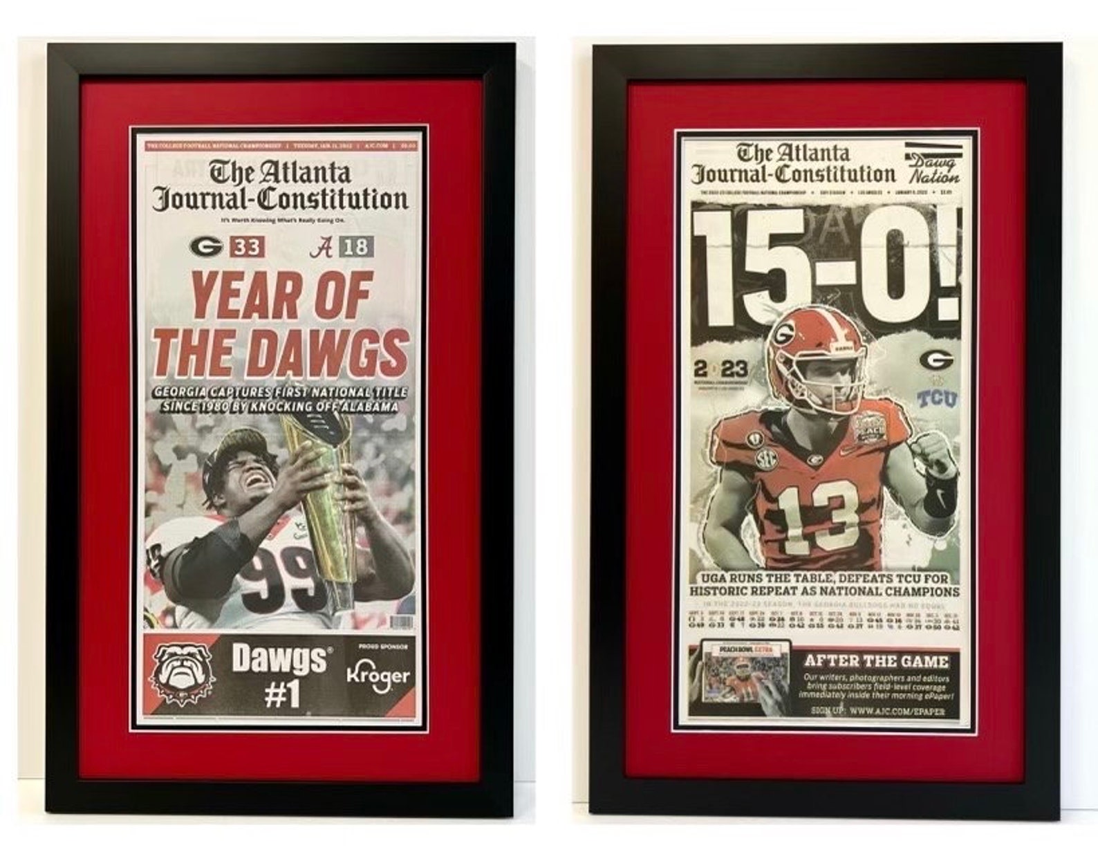 2022 & 2023 UGA Bulldogs College Football Playoffs National