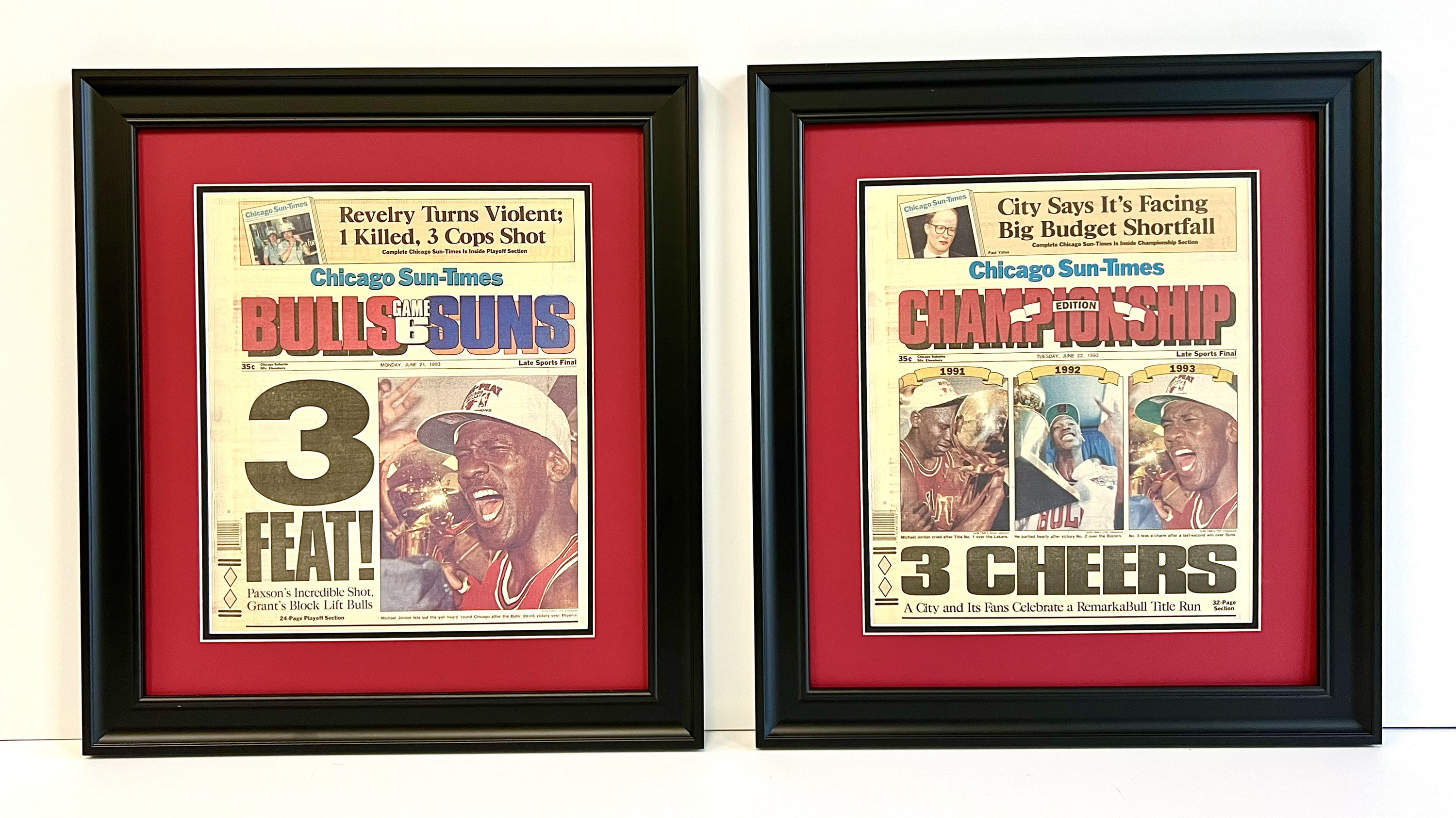 Michael Jordan Autographed UNC/Bulls Championship Shots Jersey Numbers  Display - Framed at 's Sports Collectibles Store