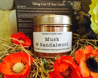 Sandalwood Musk Candle - Etsy