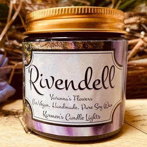 Rivendell Candle. The Shire Candle. Pure Soy Wax Large Candle 200ml 45 hour burn time. Book inspired