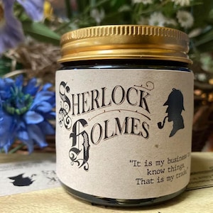 221b Baker Street Soy Wax Candle, Sherlock Holmes Inspired, 40 hrs.
