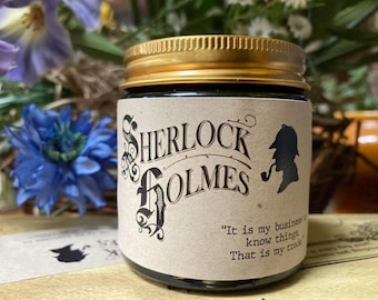 221b Baker Street Soy Wax Candle, Sherlock Holmes Inspired, 40 hrs.