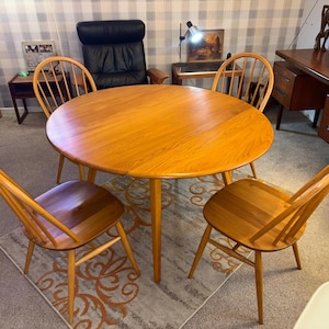 Ercol Gold Label Dining Table & Chairs Set - Retro - Vintage - G Plan Era - MCM