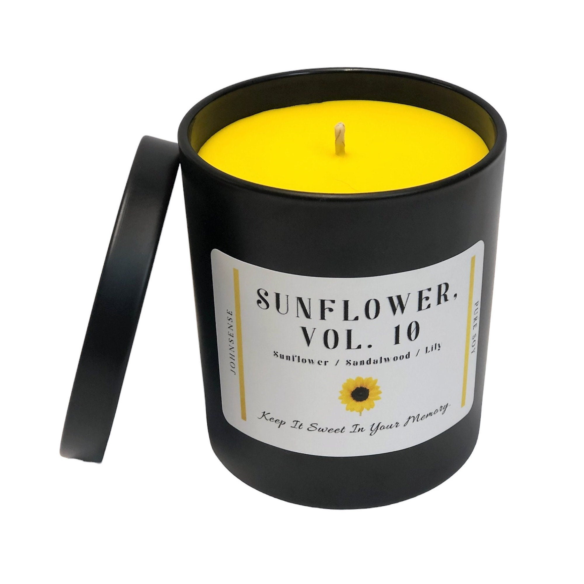 Sunflower Beeswax Candle Pure Beeswax All Natural Aesthetic 
