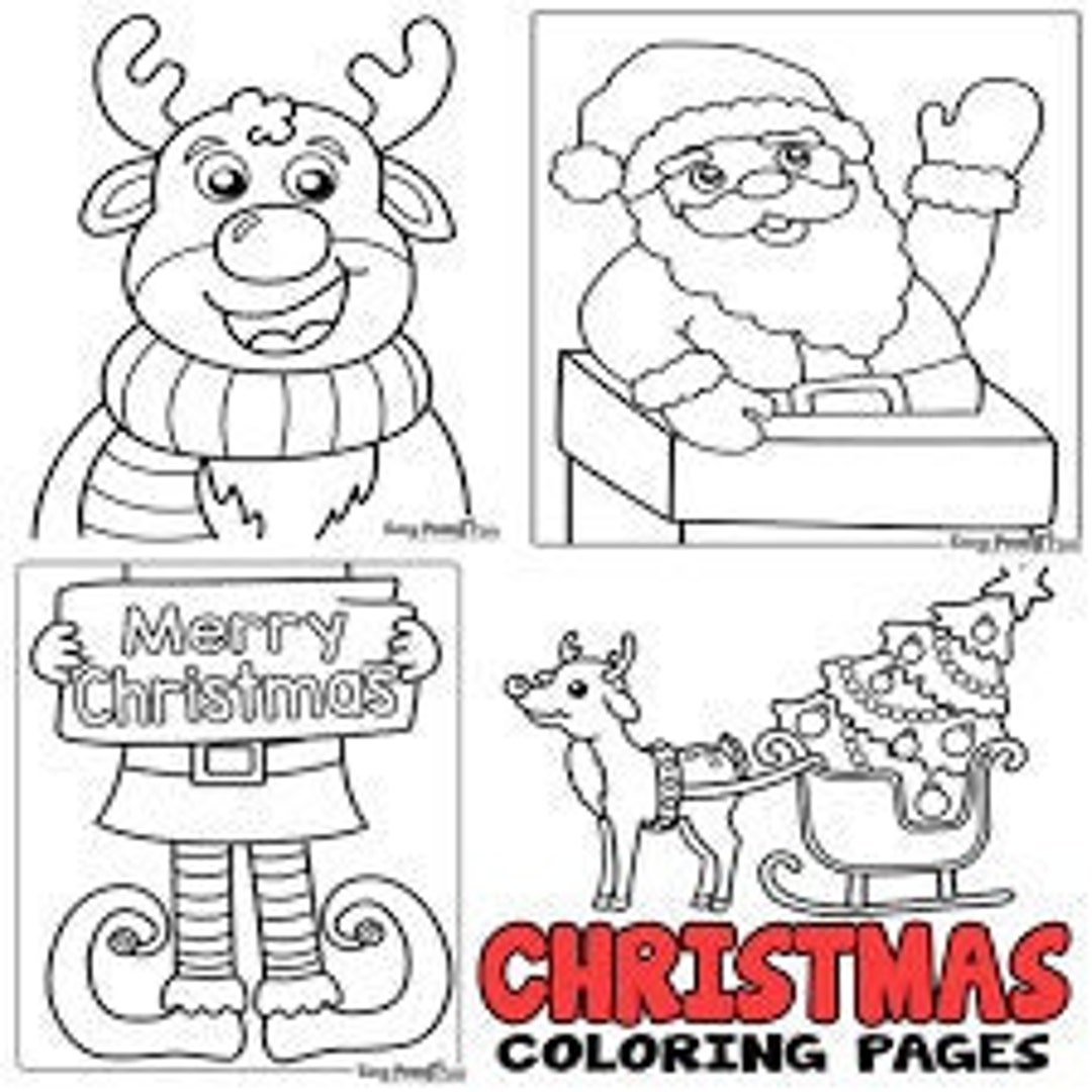 Christmas Coloring and Crafts Printable - Etsy
