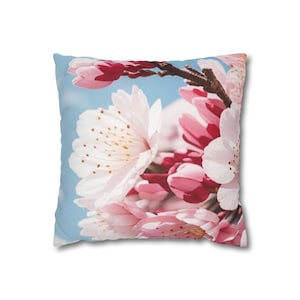 Funda de almohada con diseño de flor de cerezo
