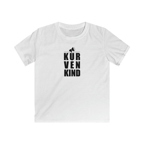 Schriftzug (kurvenkind) schwarz Shirt Kinder