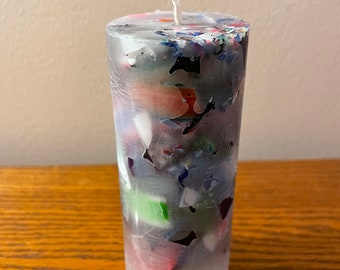 Pillar Candle - fabriqué à partir de cire recyclée
