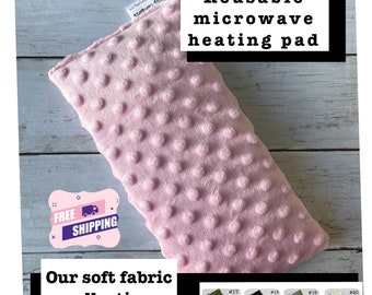 Microwave heat pack, rice bag, microwave heating pad, heating pad, gifts for mom, reusable microwave heating pad, Minky, friend gifts