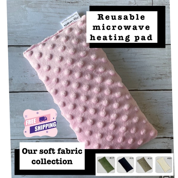 Microwave heat pack, rice bag, microwave heating pad, heating pad, gifts for mom, reusable microwave heating pad, Minky, friend gifts