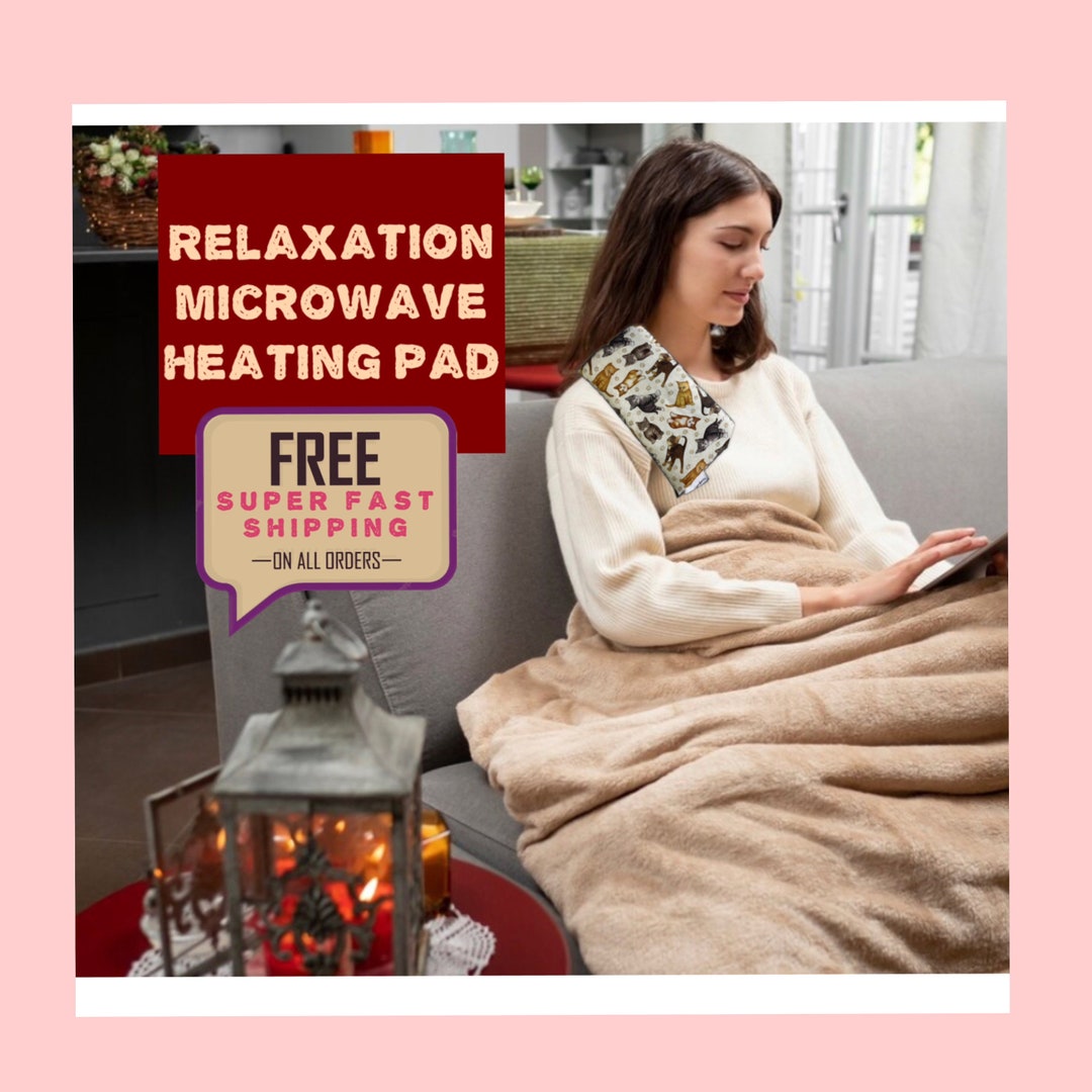 Microwave Heat Pad Rice Bag Cold Pack Aches and Pains Heating Pad Microwave Heat Pack Cats Star