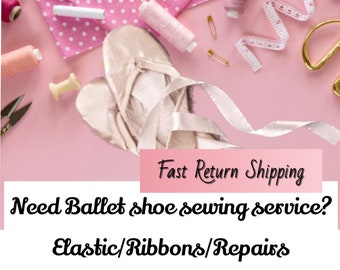 Pointe shoe elastic service ballet shoe sewing replace ballet shoe elastic ballet shoe ribbon installation pointe shoes elastic sewing