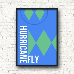 Horse Racing Print Jockey Silks HURRICANE FLY Poster Horse Gift Horse Riding Racing Hurdle For Him For Her Sports Gift
