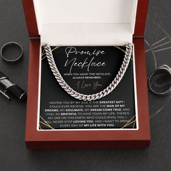 Promise Necklace for Him Anniversary Gifts for Boyfriend From