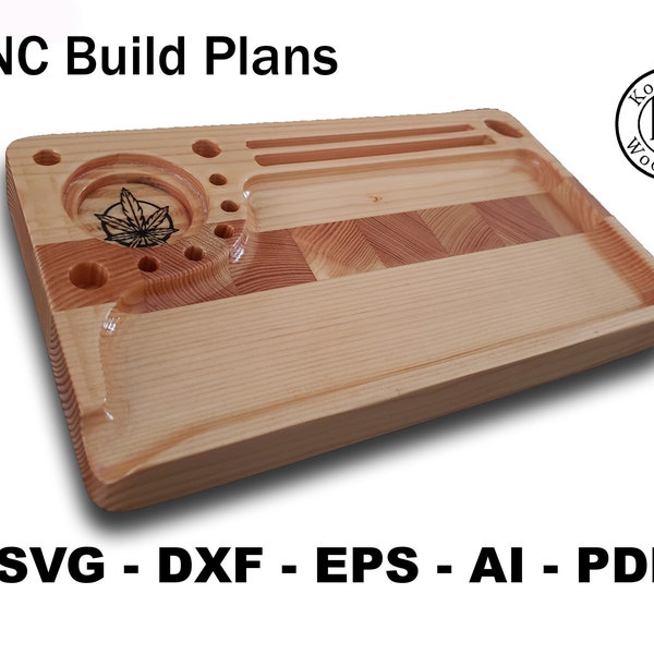 CNC Build Plans - Steampunk Rolling Tray - Complete Step By Step Instructions, svg - dxf - ai - eps - pdf