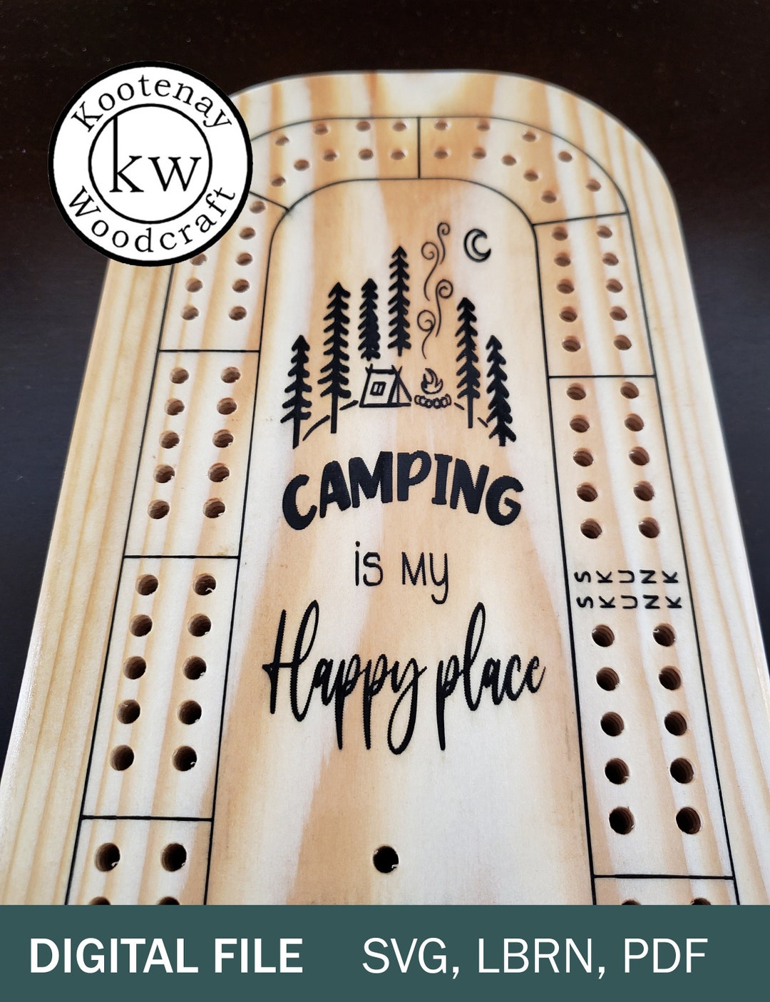 Camping Cribbage Board Build Plans No Cnc Needed Lightburn Laser File